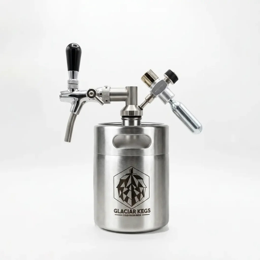 Mini Keg 2L con dispensador acero spear + 3 cápsulas CO2