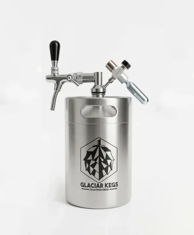 Mini Keg 5L con dispensador acero spear + 6 cápsulas CO2